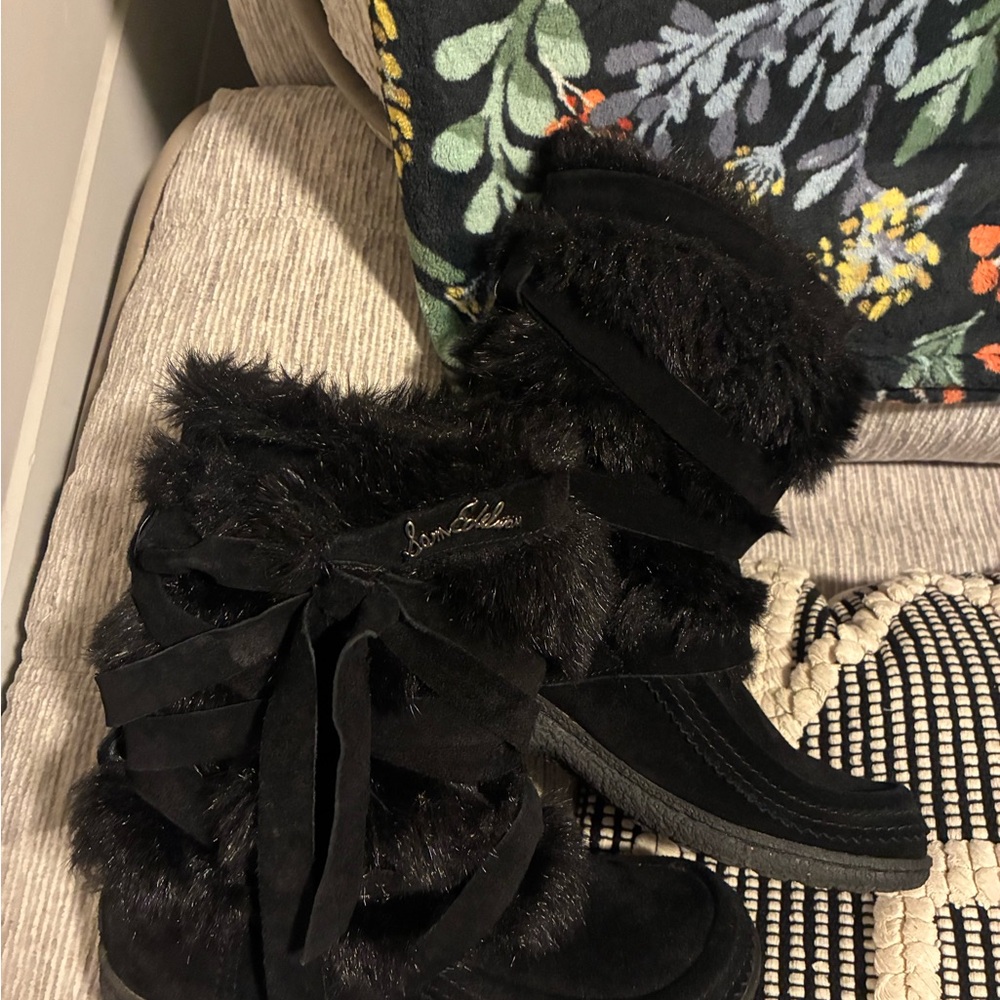 Sam Edelman Black Faux Fur Winter Boots - Picture 13 of 15